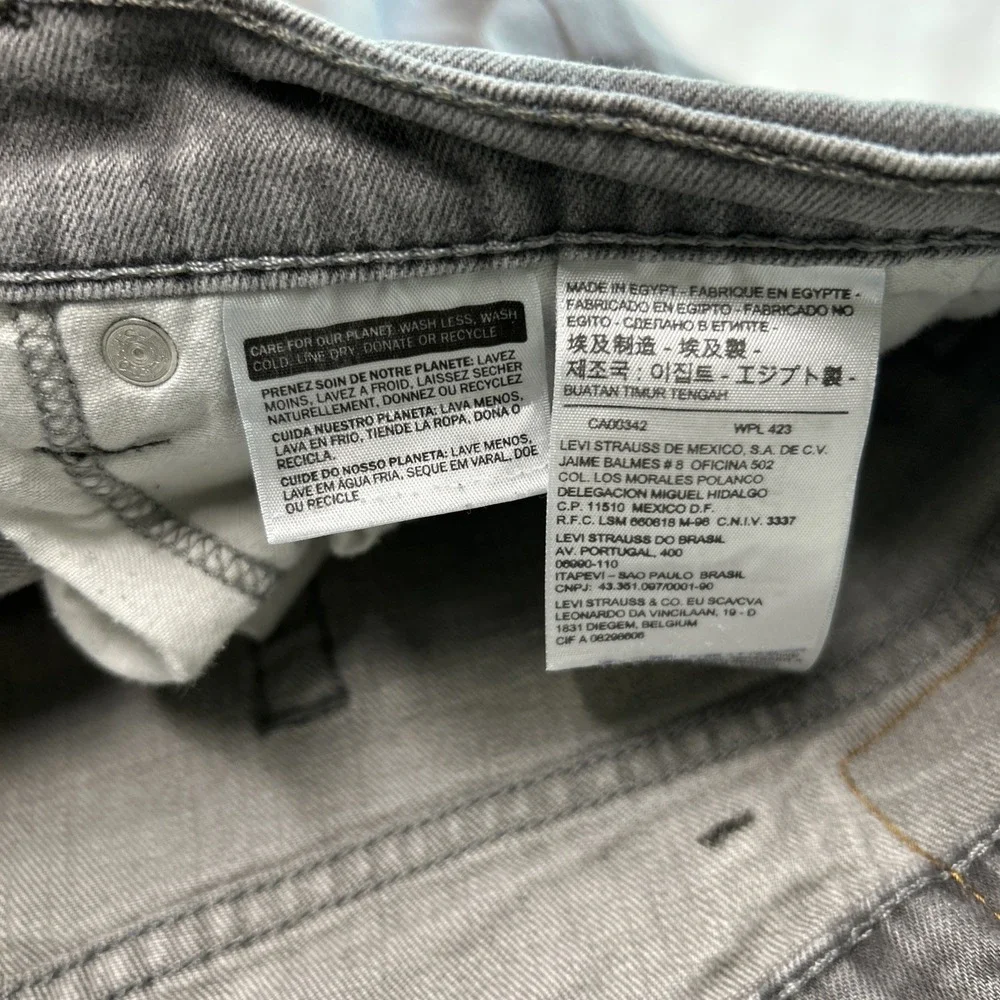 Levi's 541 Athletic Taper Jeans Men's 42x30 Gray Stretch Denim Casual Pants